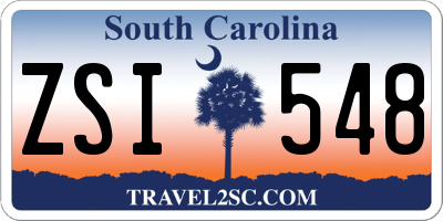 SC license plate ZSI548