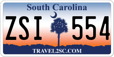 SC license plate ZSI554