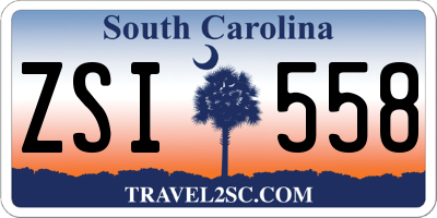 SC license plate ZSI558