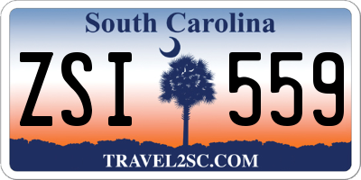 SC license plate ZSI559