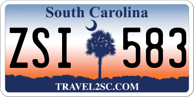 SC license plate ZSI583