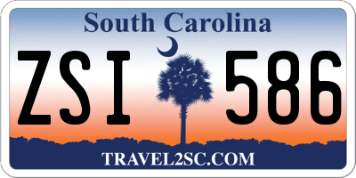 SC license plate ZSI586