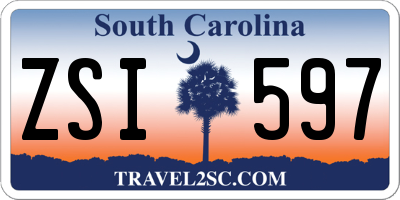 SC license plate ZSI597