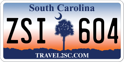SC license plate ZSI604