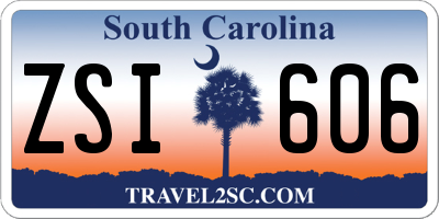 SC license plate ZSI606