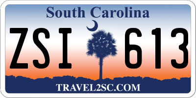 SC license plate ZSI613
