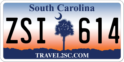 SC license plate ZSI614