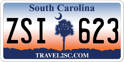 SC license plate ZSI623