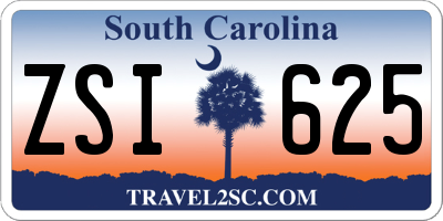 SC license plate ZSI625