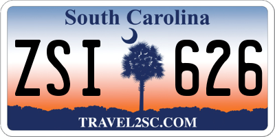 SC license plate ZSI626