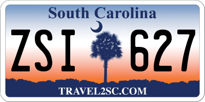 SC license plate ZSI627