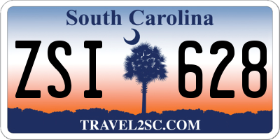 SC license plate ZSI628