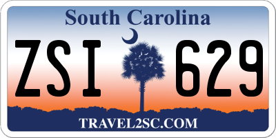 SC license plate ZSI629