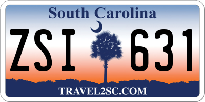 SC license plate ZSI631