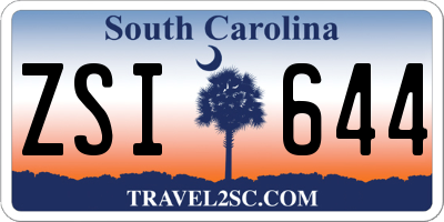 SC license plate ZSI644