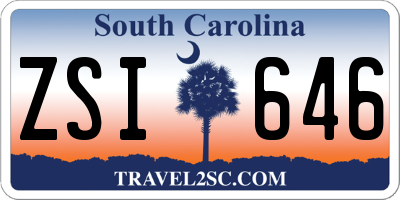 SC license plate ZSI646
