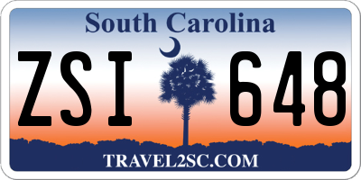 SC license plate ZSI648