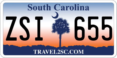 SC license plate ZSI655