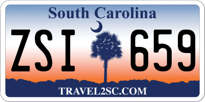 SC license plate ZSI659