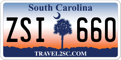 SC license plate ZSI660