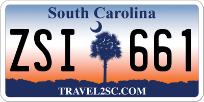 SC license plate ZSI661