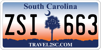 SC license plate ZSI663