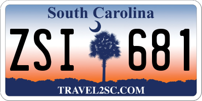 SC license plate ZSI681
