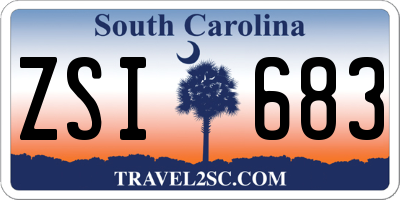 SC license plate ZSI683