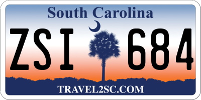 SC license plate ZSI684