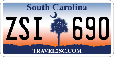 SC license plate ZSI690