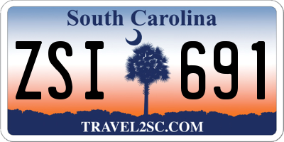 SC license plate ZSI691
