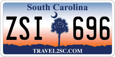 SC license plate ZSI696