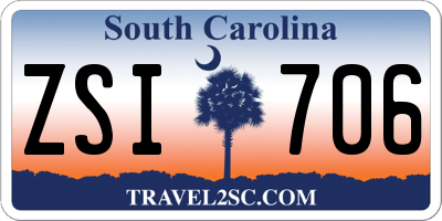 SC license plate ZSI706