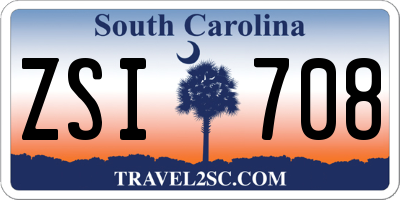 SC license plate ZSI708