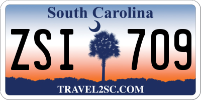 SC license plate ZSI709