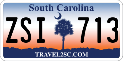 SC license plate ZSI713