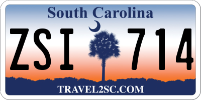 SC license plate ZSI714