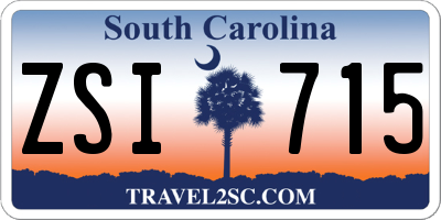 SC license plate ZSI715