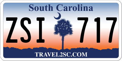 SC license plate ZSI717