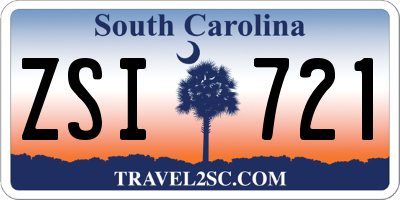 SC license plate ZSI721