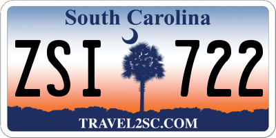SC license plate ZSI722