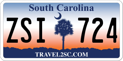 SC license plate ZSI724