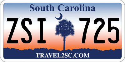 SC license plate ZSI725