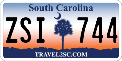 SC license plate ZSI744