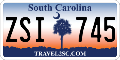 SC license plate ZSI745