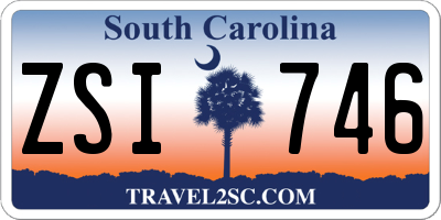 SC license plate ZSI746