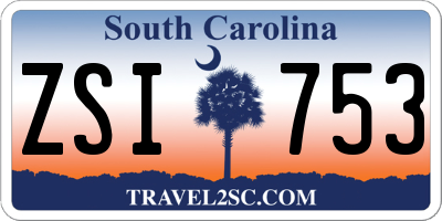 SC license plate ZSI753