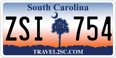 SC license plate ZSI754