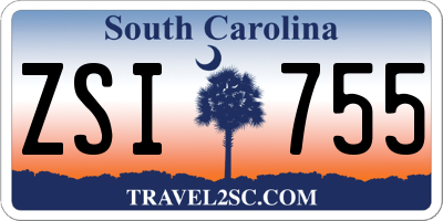 SC license plate ZSI755
