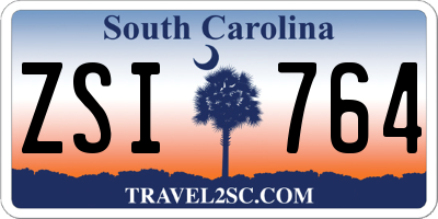 SC license plate ZSI764